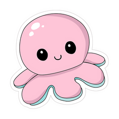 Octopus Mood Sticker - sticckiz.com
