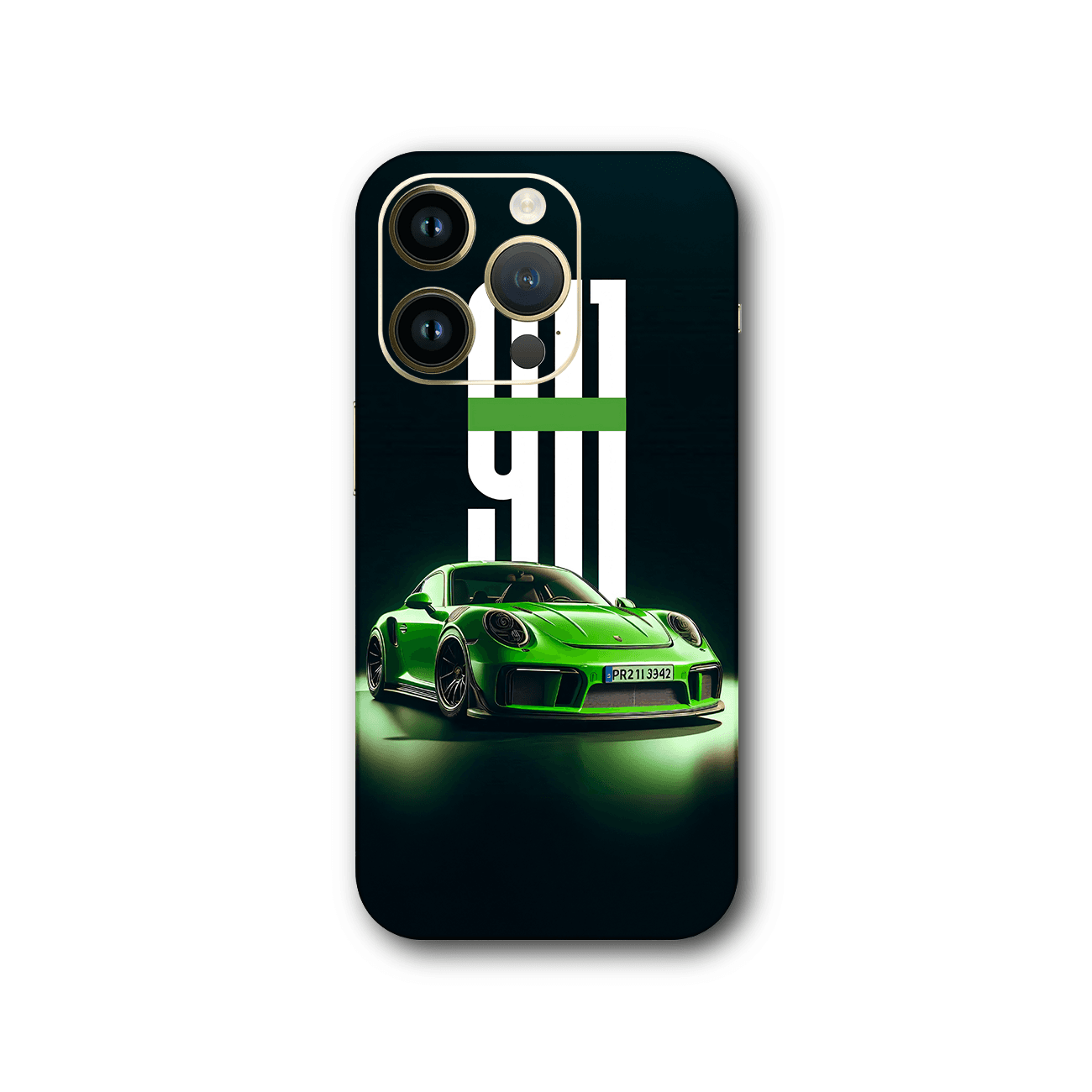 PORSCHE 911 GREEN MOBILE SKIN - sticckiz.com