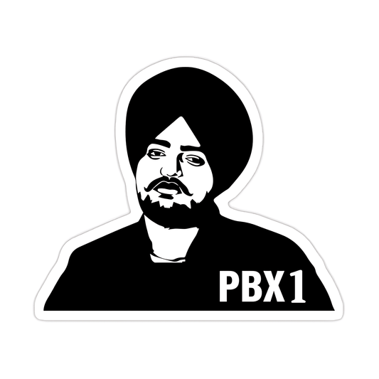 Sidhu Moosewala PBX-1 Sticker - sticckiz.com