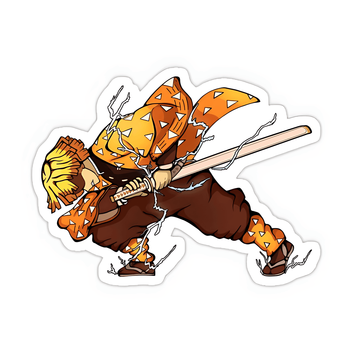 Zenitsu Agatsuma From Demon Slayer Sticker - sticckiz.com