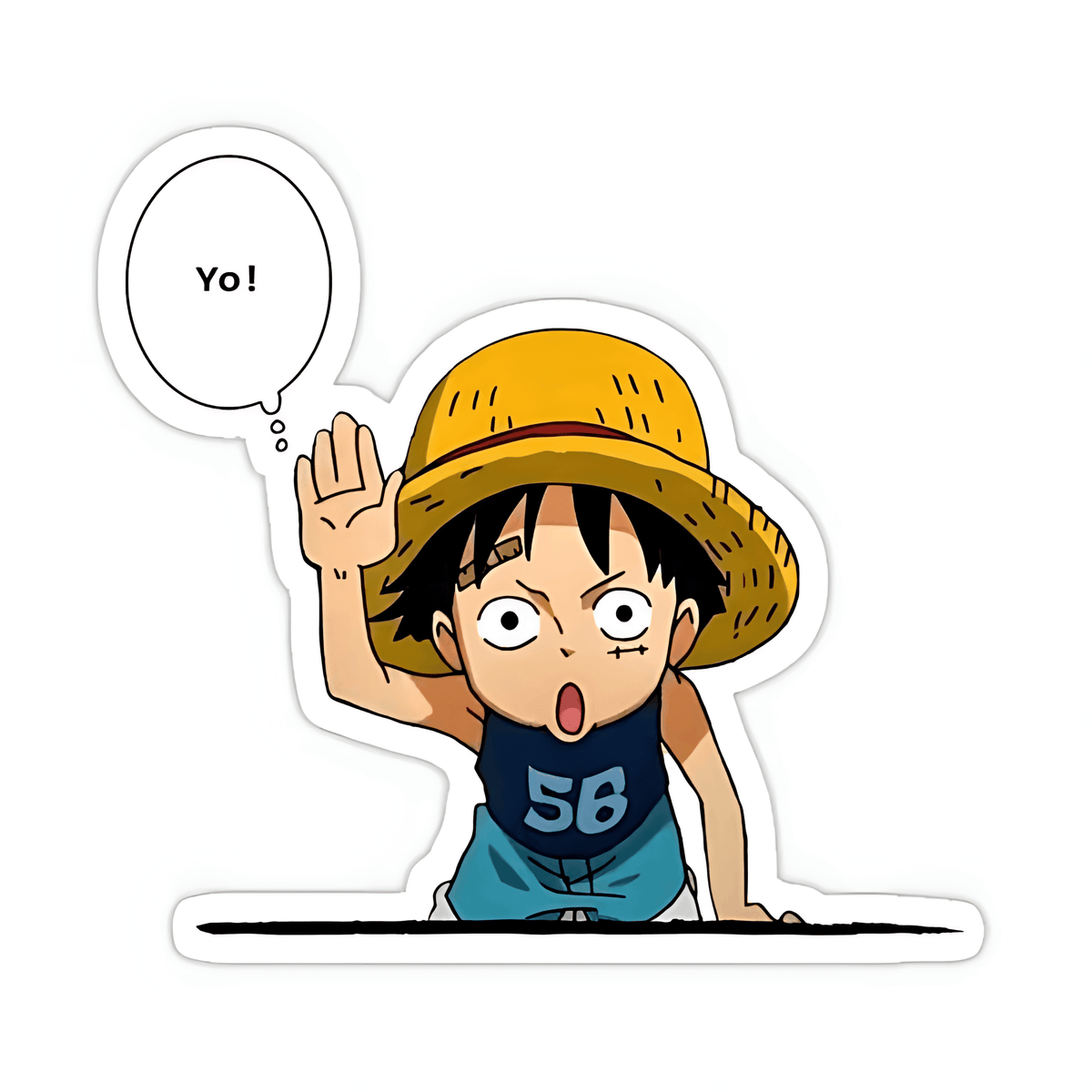 Yo!! Luffy Sticker - sticckiz.com