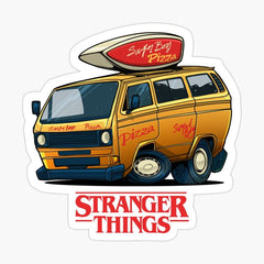 Pizza Surf From Stranger Things Sticker