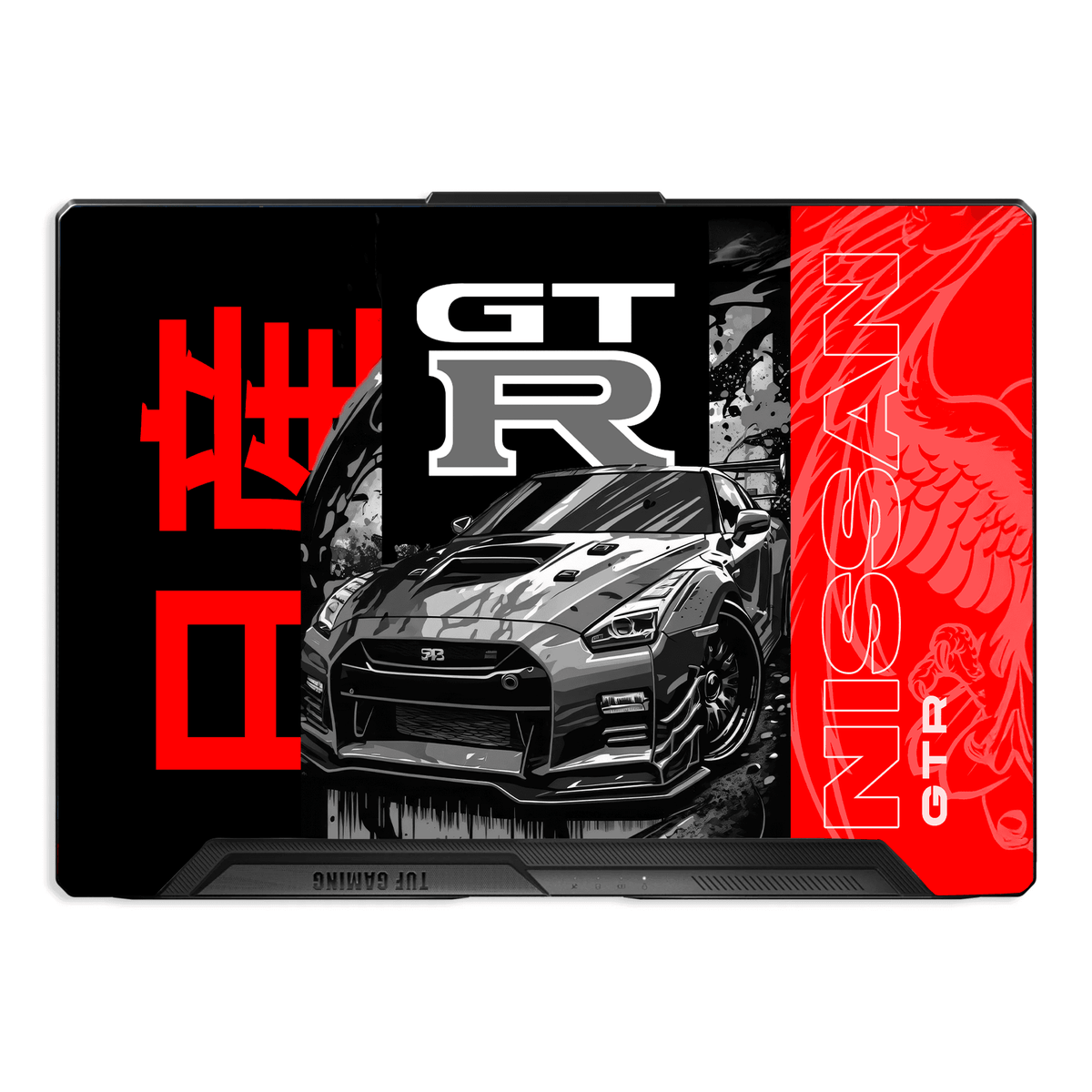 RED NISSAN GTR Laptop Skin - sticckiz.com