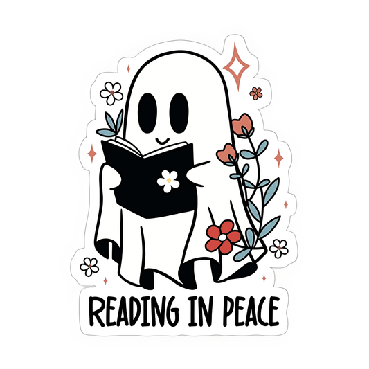 Ghost Reading Sticker - sticckiz.com