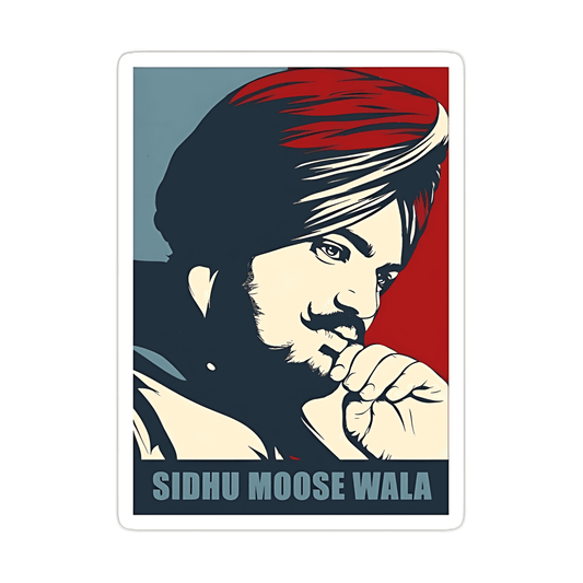 Moosewala Art card Sticker - sticckiz.com