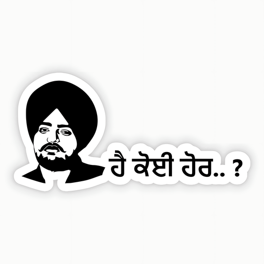 Is there Anyone Else..? Sidhu Moosewala Sticker - sticckiz.com