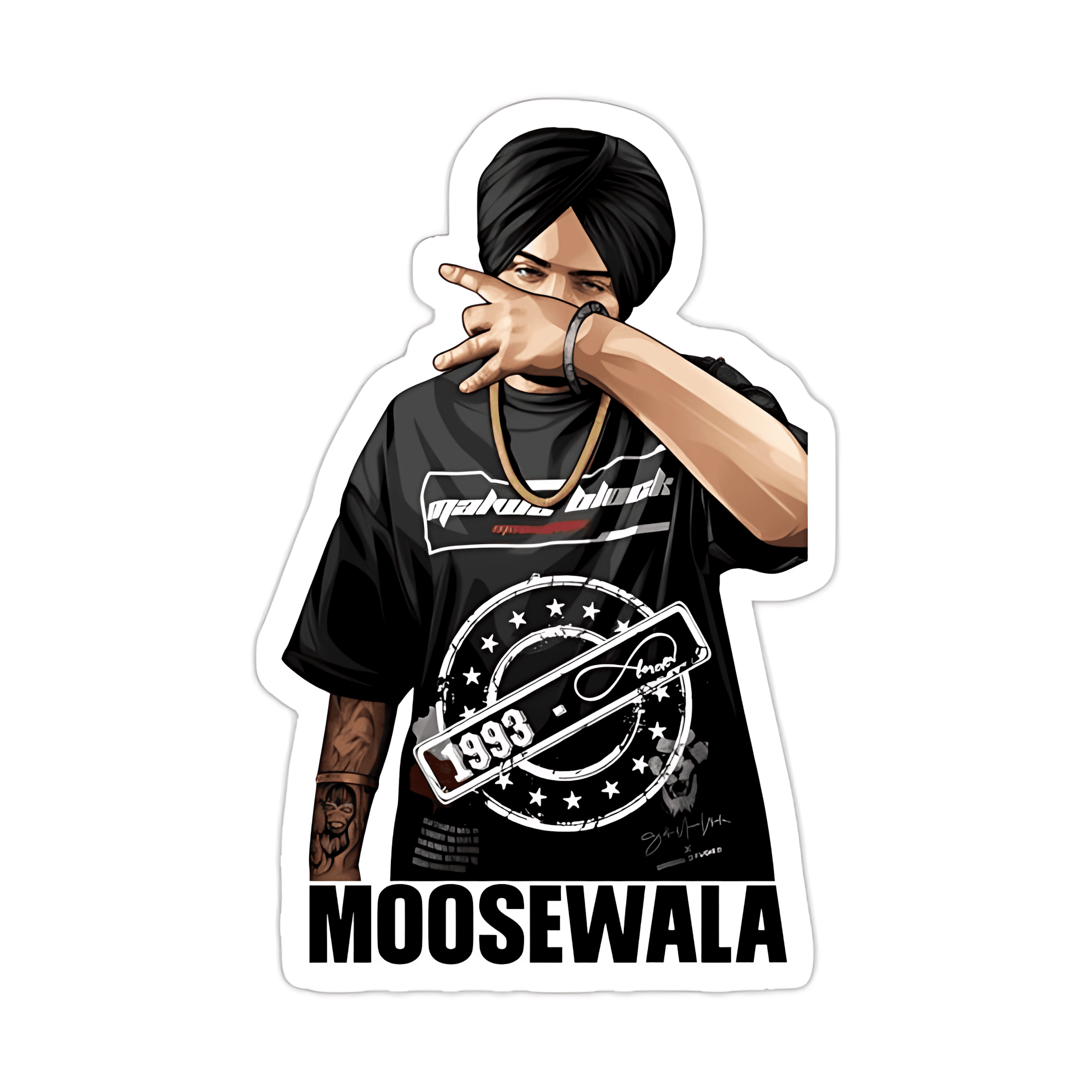 Sidhu Moosewala legendary sign Sticker – sticckiz.com