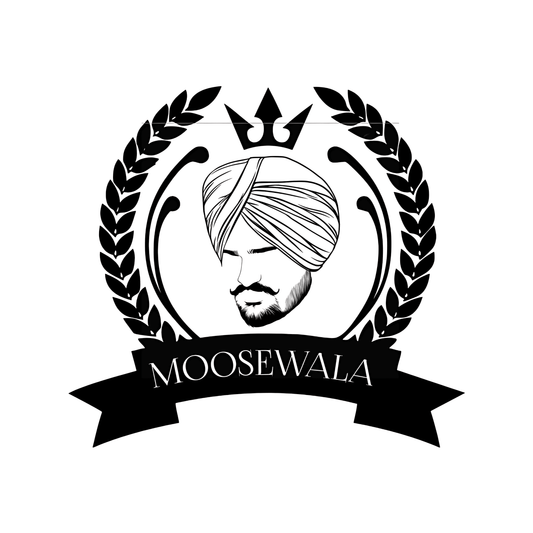 Moosewala With Crown sticker - sticckiz.com