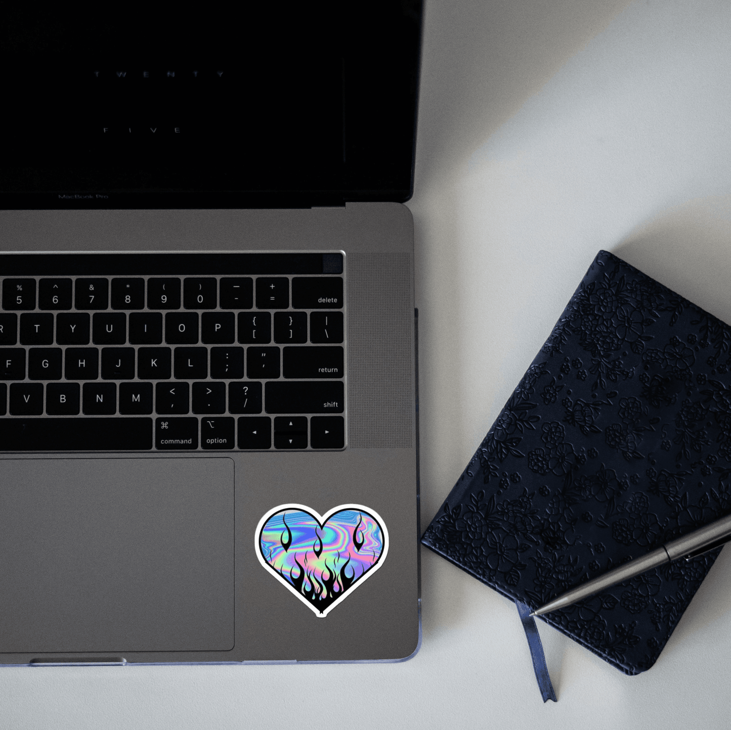 Heart With Flame Sticker - sticckiz.com
