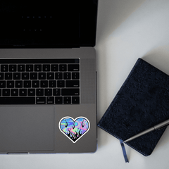 Heart With Flame Sticker - sticckiz.com