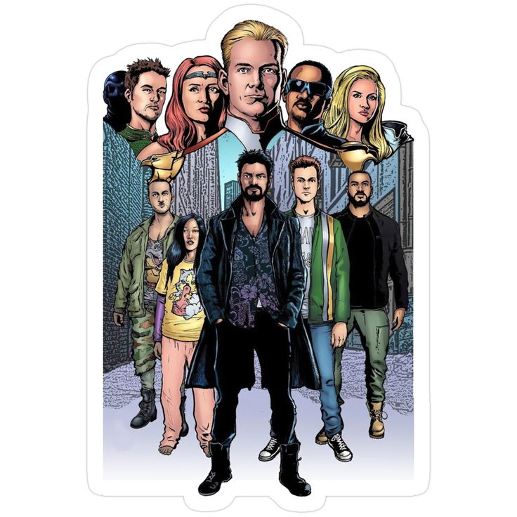 The boys Retro Art Sticker