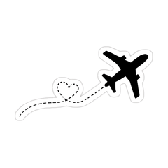 Travelling Aeroplane Sticker - sticckiz.com