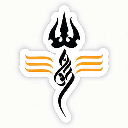 Trident Of Shiva Sticker - sticckiz.com
