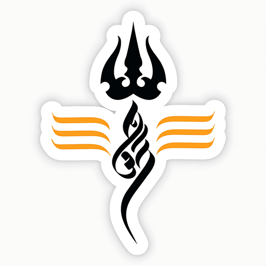 Trident Of Shiva Sticker - sticckiz.com