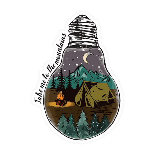 Take Me To Mountains Sticker - sticckiz.com