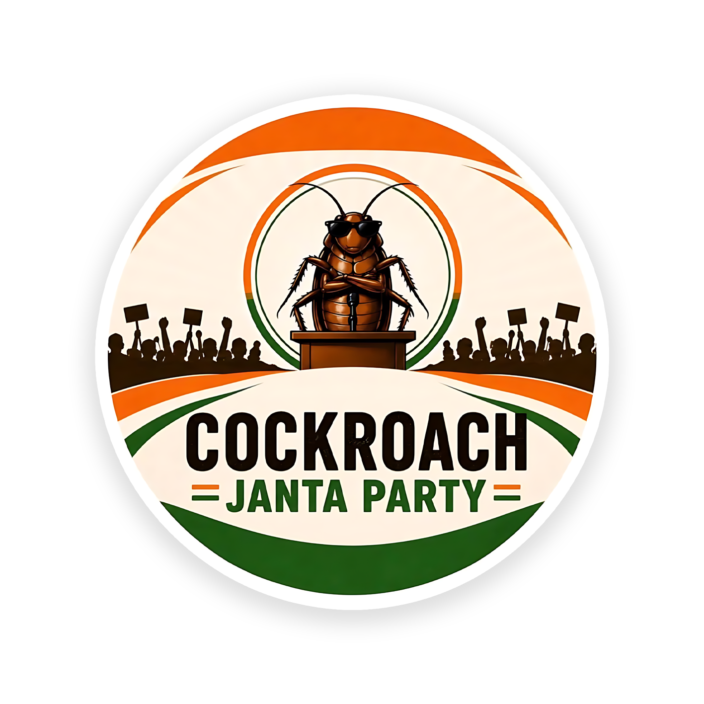 COCKROACH Janta party Sticker