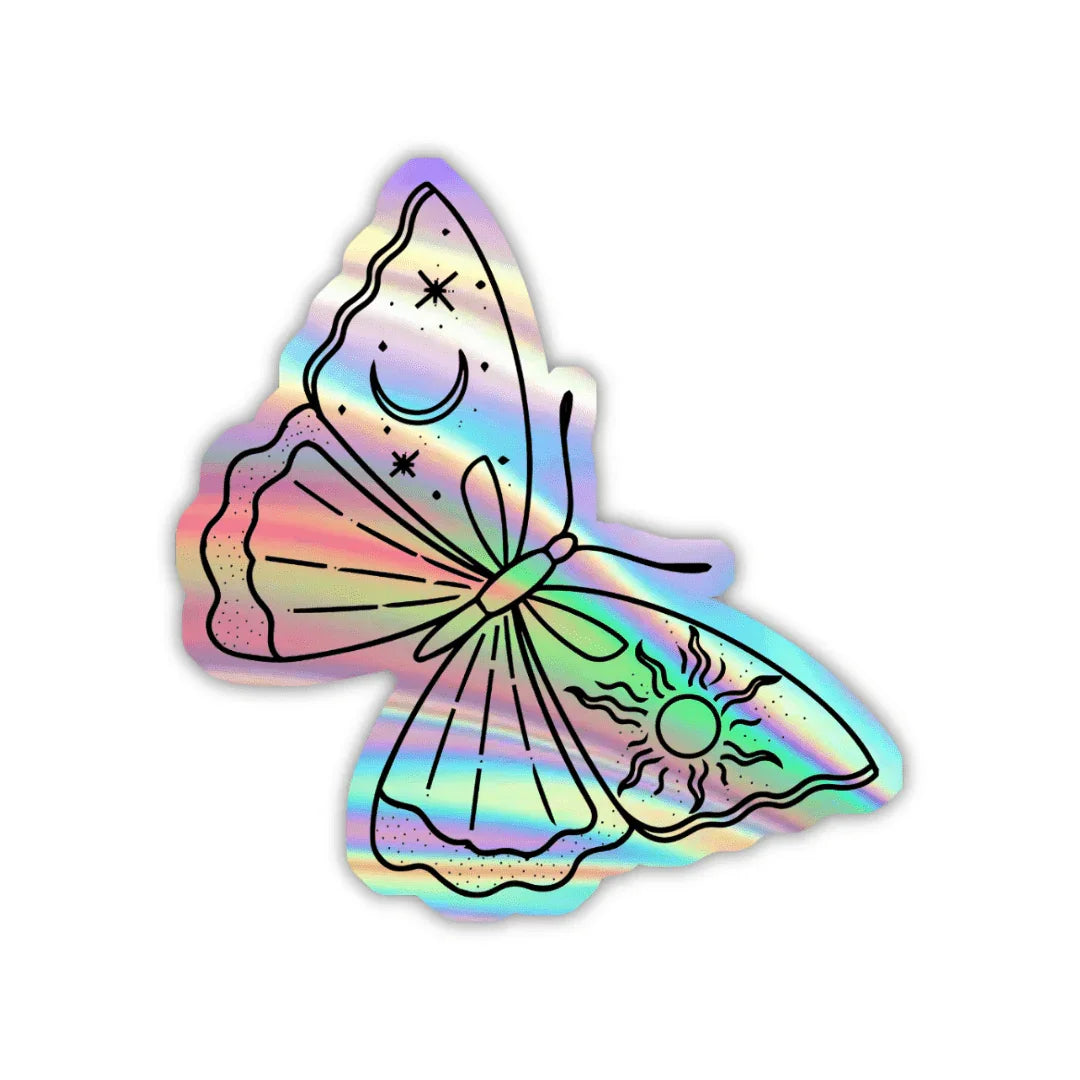 Aesthetic Butterfly Holographic Sticker - sticckiz.com