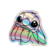 Cute Stitch Holographic Sticker - sticckiz.com