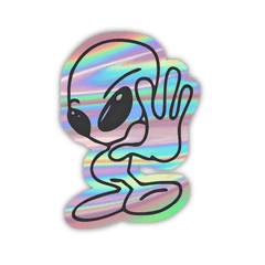 Alein Holographic Sticker - sticckiz.com