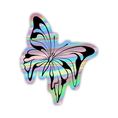 Melting butterfly Holographic Sticker - sticckiz.com