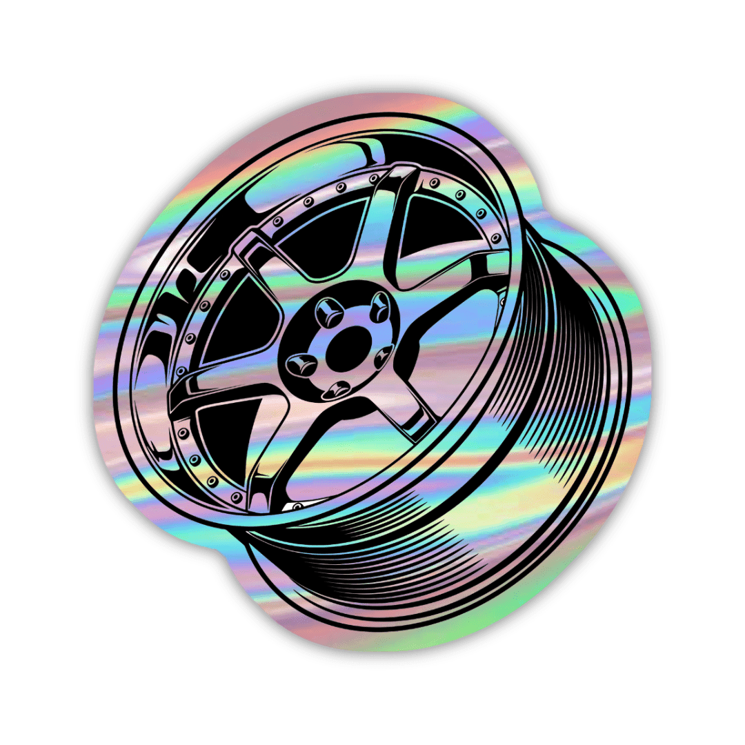 Car Wheel rimWork Holographic Sticker – sticckiz.com