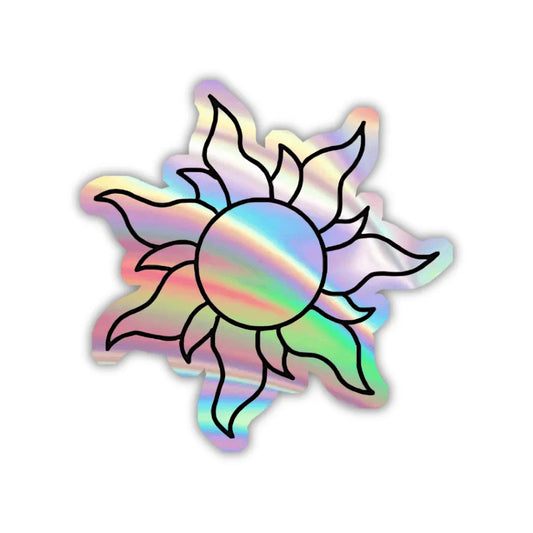 Aesthetic Sun Holographic Sticker - sticckiz.com