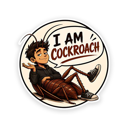 I am COCKROACH Sticker