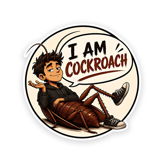 I am COCKROACH Sticker