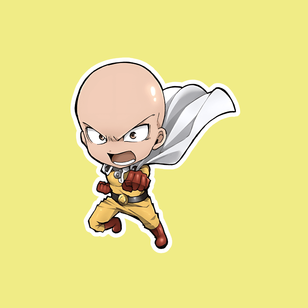 Saitama flying Sticker - sticckiz.com