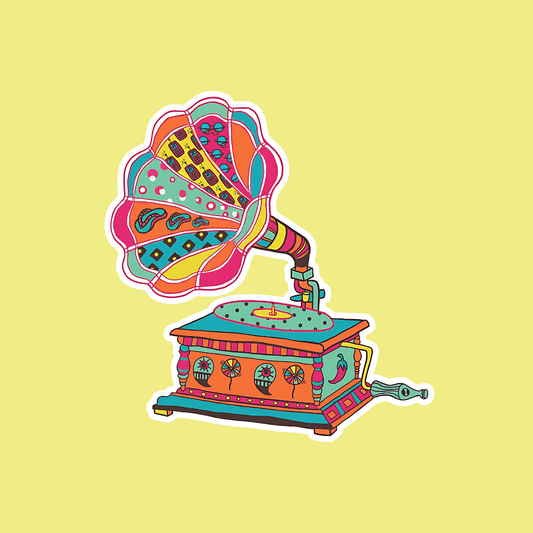 Gramophone Sticker - sticckiz.com