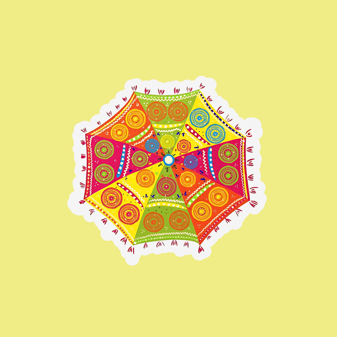 Decorative umbrella Sticker - sticckiz.com