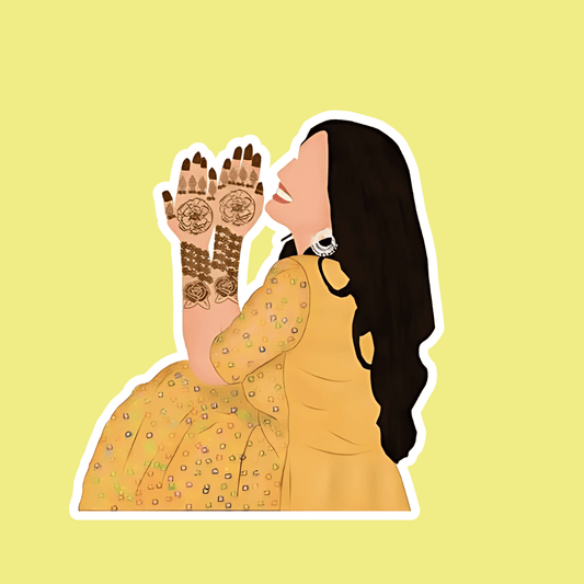 Haldi ceremony Sticker - sticckiz.com