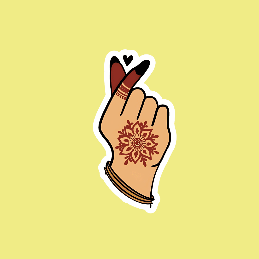 Wedding hand making heart v2 sticker - sticckiz.com