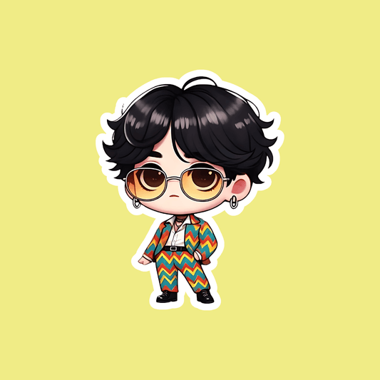 Korean star animated V3 sticker - sticckiz.com