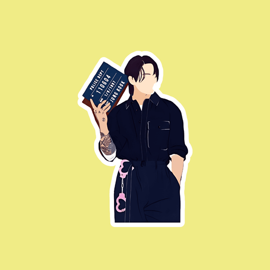 k-pop artist with book sticker - sticckiz.com