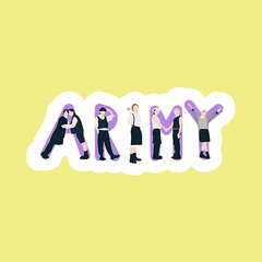 Army k-pop Sticker