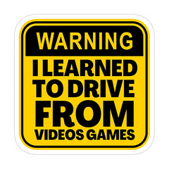 Warning I Learned TO Drive Sticker - sticckiz.com