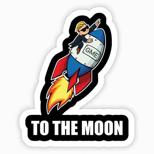 To The Moon Sticker - sticckiz.com