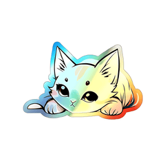 Cute Catty Sticker - sticckiz.com