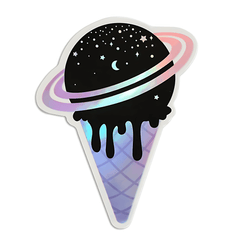 Moon Ice Cream Sticker - sticckiz.com