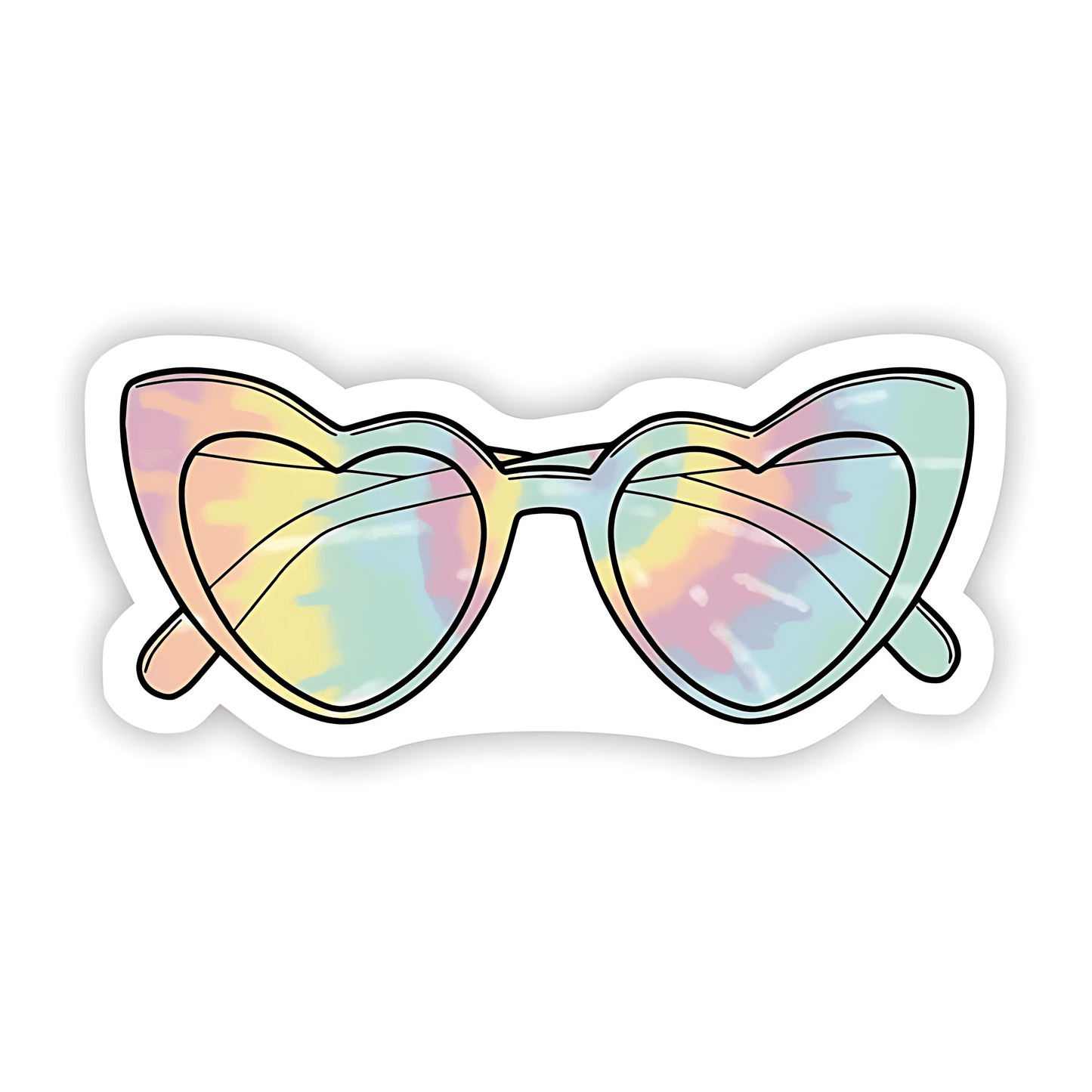 Heart Shape Goggle Sticker - sticckiz.com