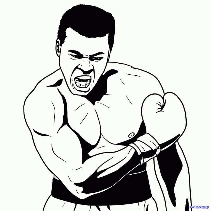Mohammad Ali Boxer Sticker v3 - sticckiz.com