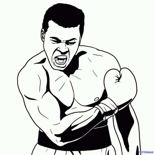 Mohammad Ali Boxer Sticker v3 - sticckiz.com
