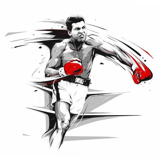 Mohammad Ali Boxer Sticker v4 - sticckiz.com