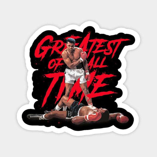 Greatest of all time Mohammad Ali Boxer Sticker - sticckiz.com