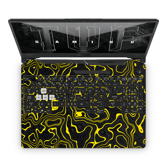 YELLOW TOPOGRAPHY Laptop Skin - sticckiz.com