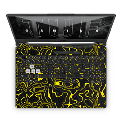 YELLOW TOPOGRAPHY Laptop Skin - sticckiz.com