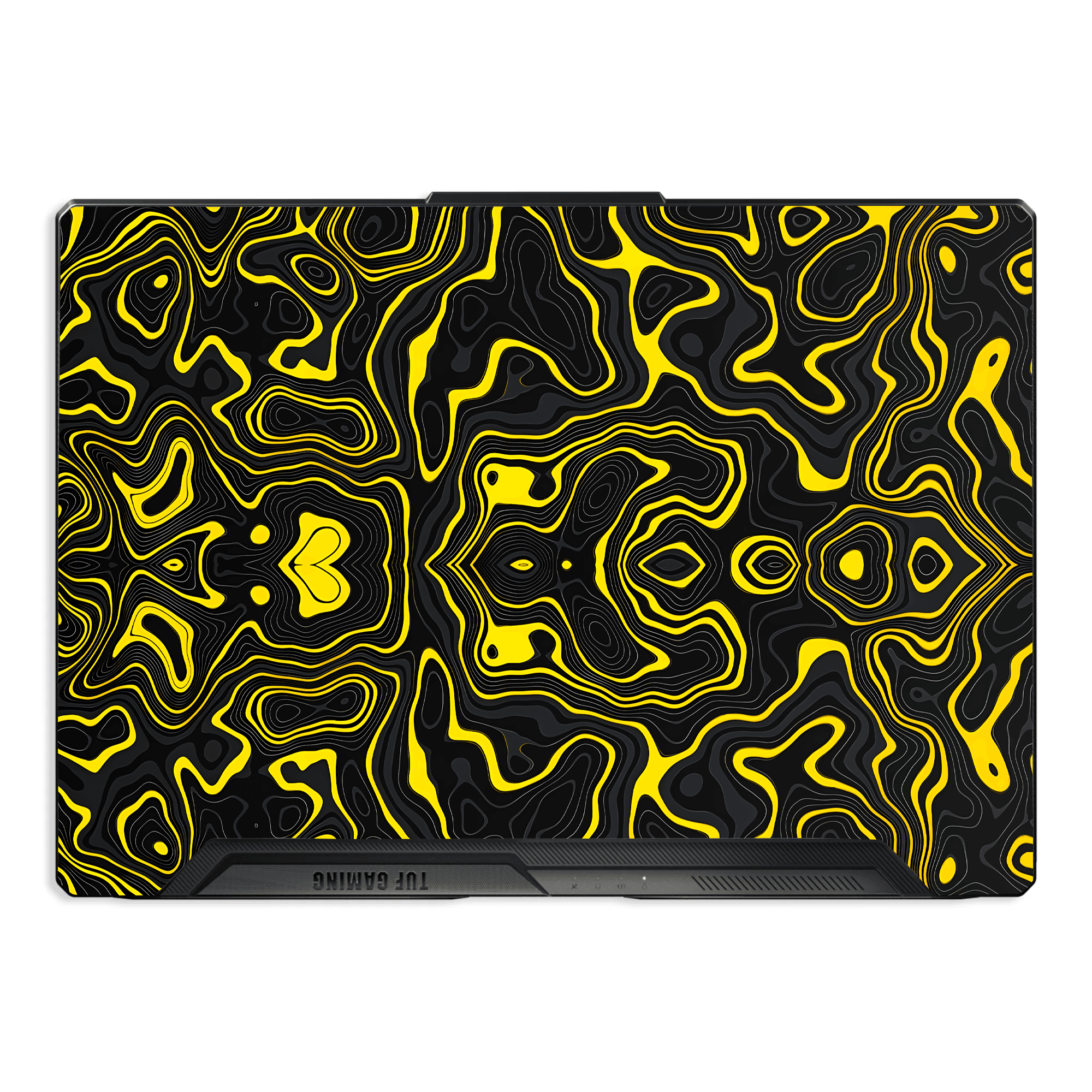 YELLOW TOPOGRAPHY Laptop Skin - sticckiz.com