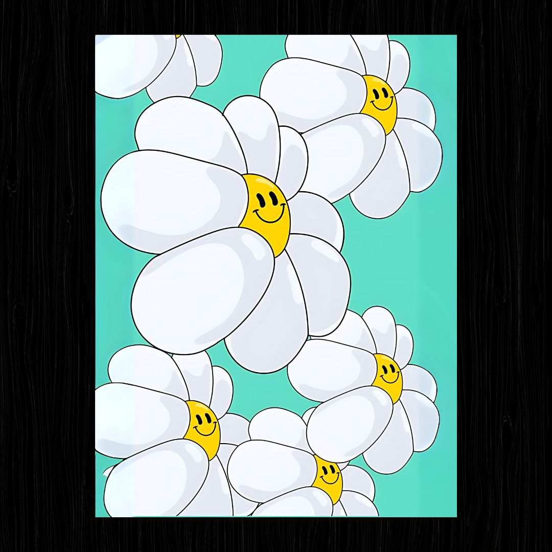 Cartoon Flower Poster - sticckiz.com