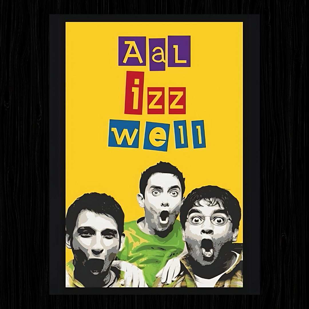 AAL IZZ WELL MOVIE Poster - sticckiz.com